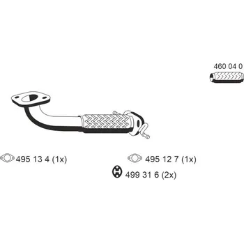 Auto-moto Výfuková trubka ERNST 344418