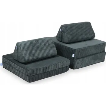 Pohovka Mini Pohovka pro hraní Montessori Standard Manšestr Grafit