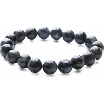 Drahý kámen Labradorit náramek korálkový obvod cca 16 až 21 cm