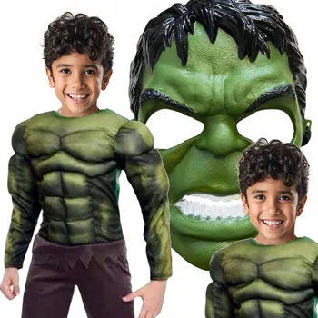 Karnevalový kostým HULK KOSTÝM KOSTÝM PŘEVLEK Jednodílný Svaly 134/140 MASKA