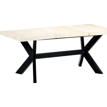 vidaXL Jídelní stůl bílý 180 x 90 x 75 cm masivní mangovníkové dřevo