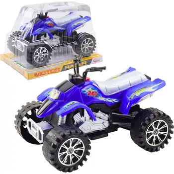 autíčko Terénní dětský quad s natahovacím pohonem, modrý