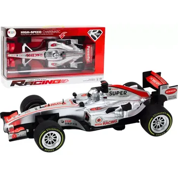 autíčko Závodní sportovní auto s pohonem 1:9, stříbrné, světla a zvuky