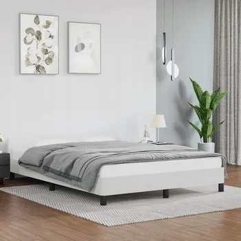 Postel Rám postele s čelem bez matrace bílý 140x200 cm