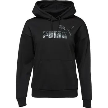 Dámské oblečení Dámská mikina s kapucí Puma ESSENTIALS+ ANIMAL HOODIE S Černá, Stříbrná