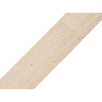 Bavlněný popruh šíře 30 mm hrubší režný, střední, režná světlá