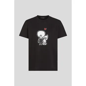 Dámské oblečení TRIČKO KARL LAGERFELD IKON VALENTINE T-SHIRT BLACK