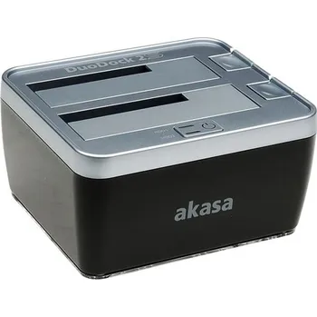 AKASA externí box (DUODOCK 2S) pro 2,5" / 3,5" SATA/USB 3.0, černý
