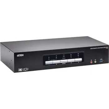 KVM přepínač ATEN 4-port 4K Triple DisplayPort KVMP USB3.0, audio