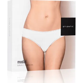 Kalhotky KALHOTKY Dámské hladké bikiny 2-pack Atlantic *XXL