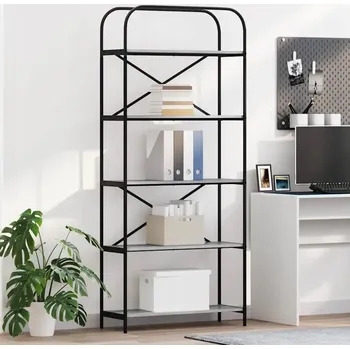 Knihovna Police z dřevotřísky VidaXL 80 x 30 cm dub sonoma