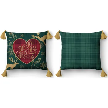 Povlečení VÁNOČNÍ POVLEČENÍ NA POLŠTÁŘ 45x45 S TŘÁSNĚMI MERRY CHRISTMAS 5385A