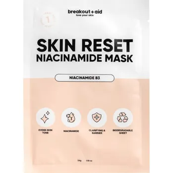 Pleťová maska breakout + aid Skin Reset Niacinamide Mask plátýnková maska s niacinamidem 34 g