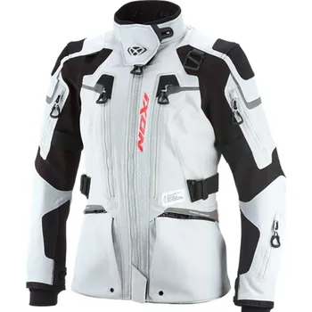 Moto bunda Dámská bunda na motorku IXON Odin světle šedo-černá 3XL
