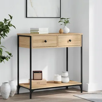 Konferenční stolek Konzolový stolek, dub sonoma, 75x34,5x75 cm