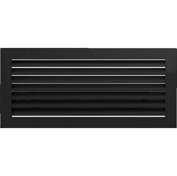 Stavebniny Krbová mřížka Kratki Fresh 37x17 – černá