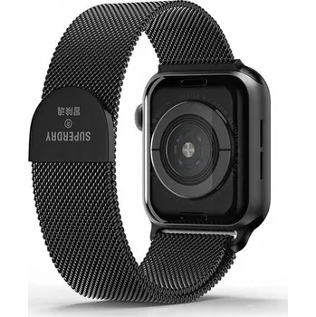 Řemínek na hodinky Řemínek SuperDry pro Apple Watch 40mm černý
