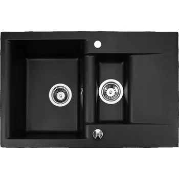 Granitový dřez Dřez jednopůlkomorový Brenor Estein 1,5K granit černý