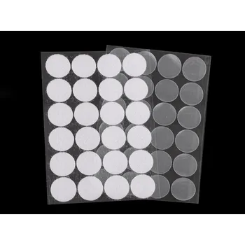 Zip Suchý zip samolepicí kolečka Ø25 mm, malé, 3 transparent