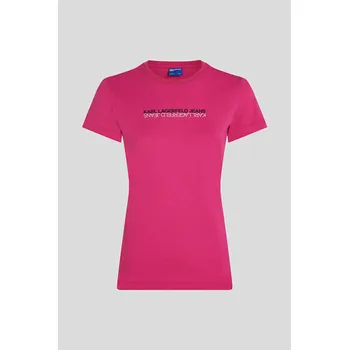 Dámské tričko TRIČKO KARL LAGERFELD JEANS KLJ SLIM SS REFLECTION TEE VERY BERRY