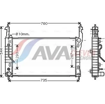Chladič motoru Chladič, chlazení motoru AVA OLA2424
