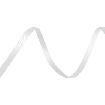 Stuha Rypsová stuha / poutko šíře 3 mm, střední, 1 bílá