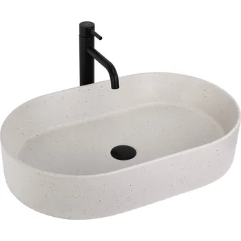 Keramické umyvadlo na desku REA NADIA 60, béžová mat