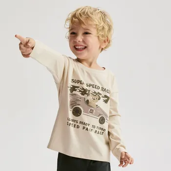 Chlapecké tričko Reserved - Dlouhý bavlněný rukáv 2 ks - tělová - 011HS-02X - 011HS-02X-80