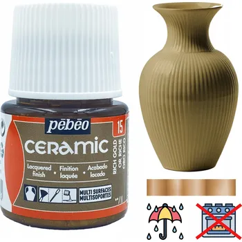 Speciální výtvarná barva Barvy na sklo Pebeo zlatá 1 ks 45 ml