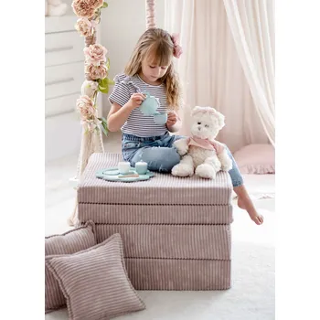 Pohovka Mini Pohovka pro děti Montessori Comfort Manšestr Světle růžová
