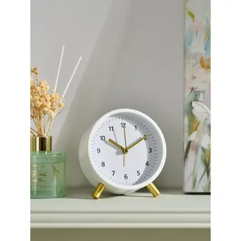 Budík Sinsay - Budík se zlatými prvky - bílá - 020IA-00X - 020IA-00X-ONE