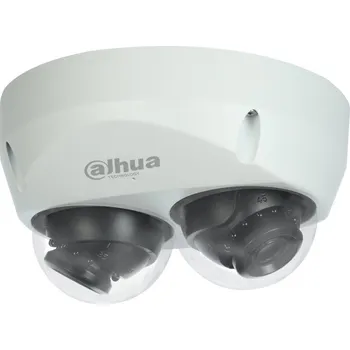 Bezpečnostní kamera DAHUA dual-IPC Smart 2x2Mpix 30fps Starvis/ dome/ H.265+/ 2,8mm(110st)/ WDR/ analytiky/ mikrofon/ mobilní EN50155