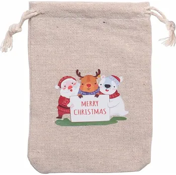 Aroma lampa Sáček plátěný Vánoční motiv Merry Christmas 10 X 13,8 cm