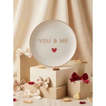 Talíř Sinsay - Valentýnský talíř s nápisem - krémová - 363GI-01X - 363GI-01X-ONE