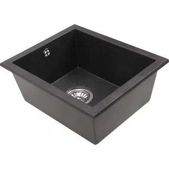 Granitový dřez Jednokomorový granitový dřez Brenor Junit 38, černý
