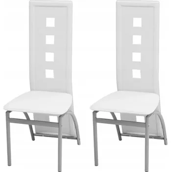Jídelní židle Židle VidaXL látka bílá 2 ks
