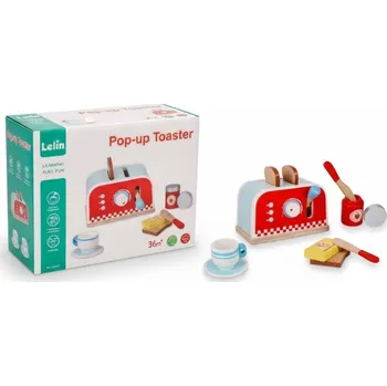 Dřevěná hračka DREWNIANY TOUSTOVAČ DLA DZIECI 3+ ZESTAW S MÁSLEM A DŽEMEM HRAČKA