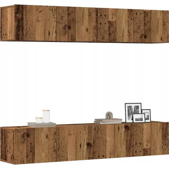 Televizní stolek Nástěnné TV skříňky 4 ks starého dřeva kompozitní dřevo