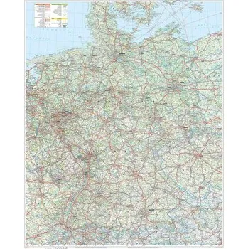 MARCO POLO Große Deutschlandkarte mit Ländergrenzen, plano in Hülse