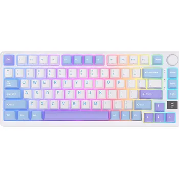 Klávesnice MECHANICKÁ KLÁVESNICE RK M75 80% Bezdrátová 2,4G Hot Swap Taro Milk Brow