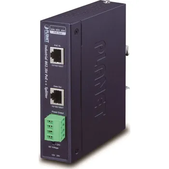 Switch Planet IPOE-173S, Ultra PoE průmyslový splitter 802.3bt do 90W, výstup 12V/24VDC, 1Gb, DIN, IP30, -40~75st., PoH