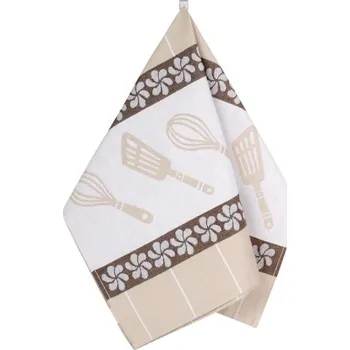 Utěrka Kuchyňská utěrka 1 ks Hnědá - 50x70 cm