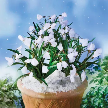 umělá květina 3 kytice sněženek bílá