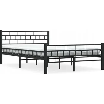Postel Manželská postel kovová VidaXL 140x200 cm černá