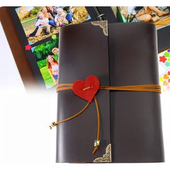 Fotoalbum ALBUM NA FOTKY K VLEPOVÁNÍ FOTOGRAFIÍ, FOTOALBUM, KOŽENÝ VZHLED