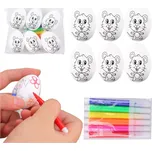 Styropenová velikonoční vajíčka k malování s flomástry, motiv myšky, 6 ks