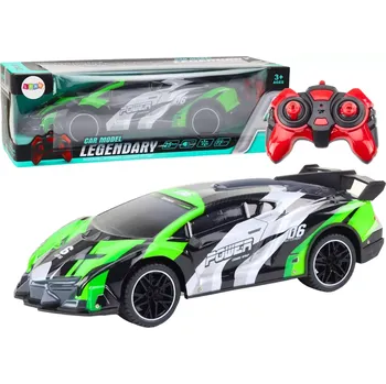RC model auta rc sportovní auto 1:10 se světly, rychlost 25 km/h – zelené