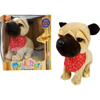 plyšák interaktivní plyšový pejsek na vodítku – štěká, zpívá a vrtí ocáskem