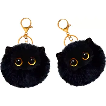 plyšák Plyšový přívěsek kočka černá