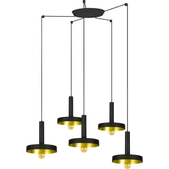 Svítidlo FARO WHIZZ závěsné svítidlo, černá/zlatá, 5L